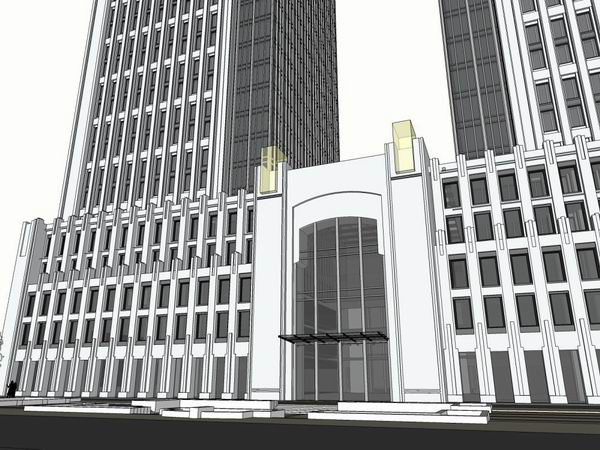 Sketchup酒店模型|高层酒店，现代风格