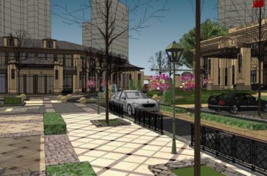 Sketchup住宅模型|多层售楼处，住宅，古典风格-BIM建筑网