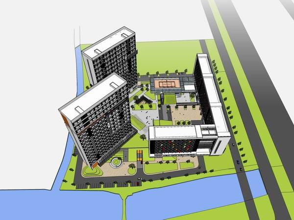 Sketchup酒店模型|高层酒店，现代风格