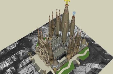 Sketchup文化模型|圣家族大教堂，文化建筑，古典风格-BIM建筑网