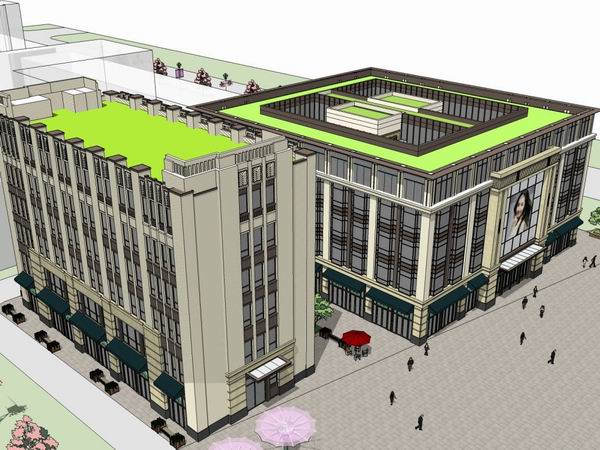 Sketchup酒店模型|多层酒店，古典风格