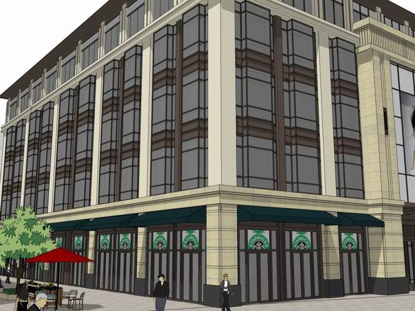 Sketchup酒店模型|多层酒店，古典风格