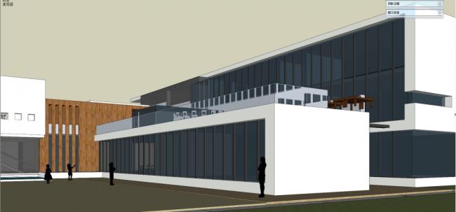 Sketchup学校模型|多层幼儿园学校，校园教育建筑，现代风格
