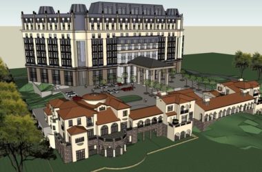 Sketchup酒店模型|多层酒店，古典风格-BIM建筑网