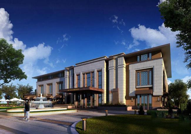 Sketchup商业模型|多层商业会所，古典风格