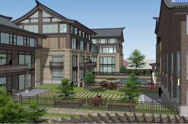 Sketchup办公模型|多层小型总部办公区，现代中式风格-BIM建筑网