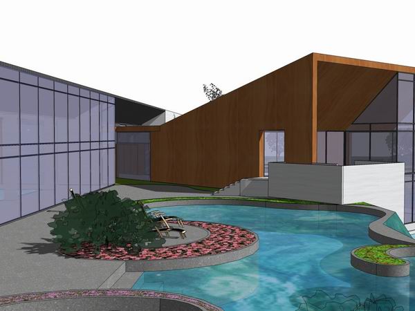 Sketchup商业模型|多层商业会所，现代风格