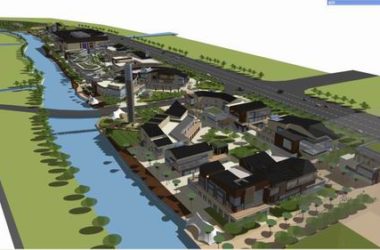 Sketchup商业模型|多层商业街，步行街，现代风格-BIM建筑网