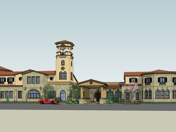 Sketchup商业模型|多层商业会所，古典西班牙风格