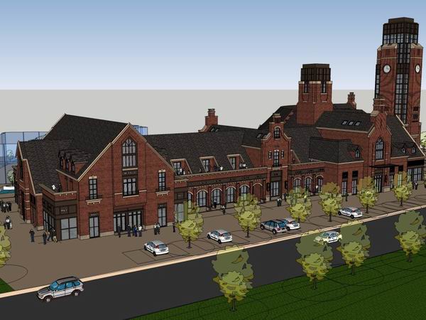 Sketchup商业模型|多层商业街，步行街，会所，现代风格