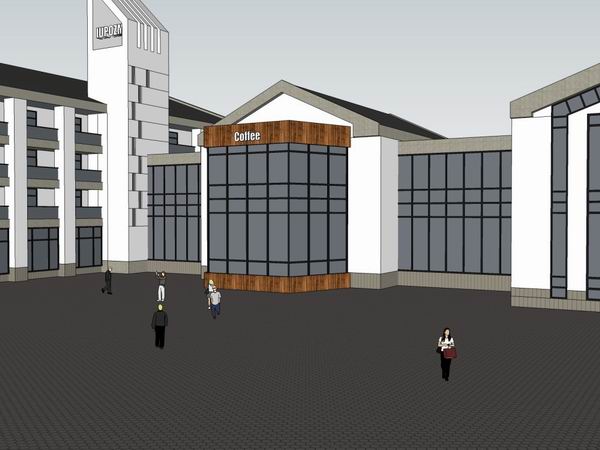 Sketchup文化模型|多层小教堂，文化建筑，中式风格