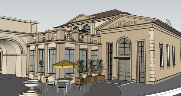 Sketchup商业模型|多层商业会所，古典风格