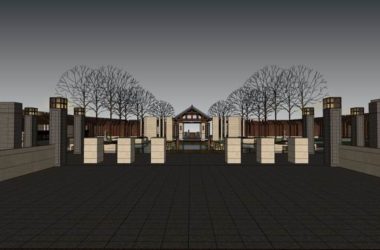 Sketchup商业模型|多层商业会所，古典风格-BIM建筑网