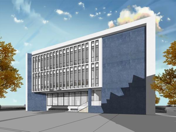 Sketchup文化模型|多层图书馆，文化建筑，现代风格