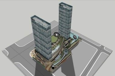 Sketchup综合体模型|超高层办公楼，商业，酒店，综合体，现代风格-BIM建筑网