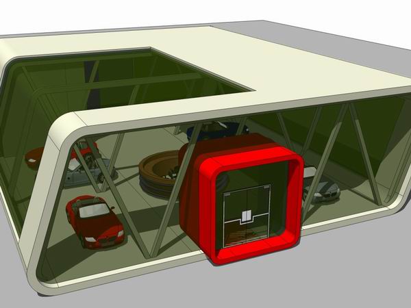 Sketchup商业模型|多层4S店展览场所，商业，现代风格