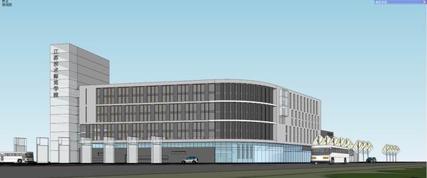 Sketchup学校模型|多层学校中学，校园教育建筑，现代风格