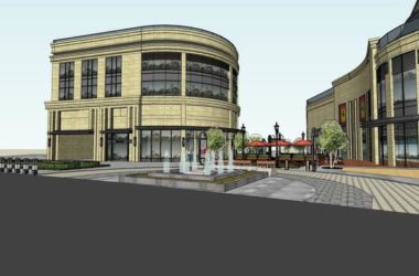 Sketchup商业模型|多层商业街，步行街，简欧古典风格-BIM建筑网