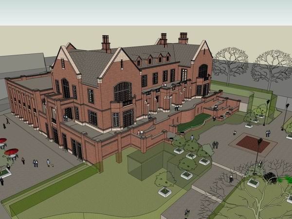 Sketchup商业模型|多层娱乐商业会所，英式古典风格