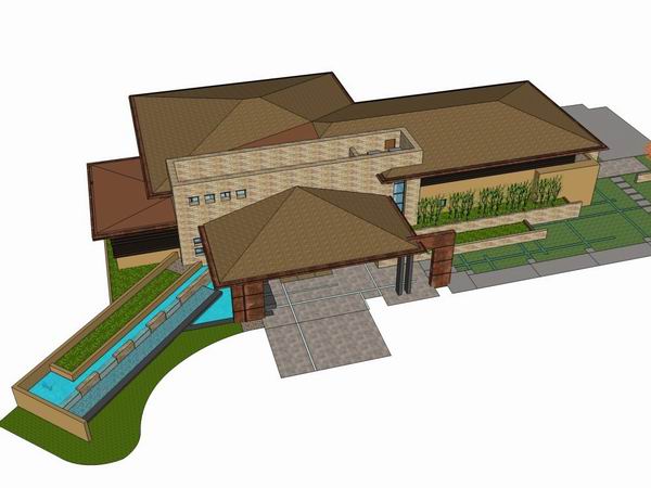 Sketchup住宅模型|多层售楼处，会所，住宅，古典风格