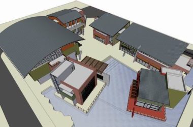 Sketchup文化模型|多层文化发展中心，现代风格-BIM建筑网