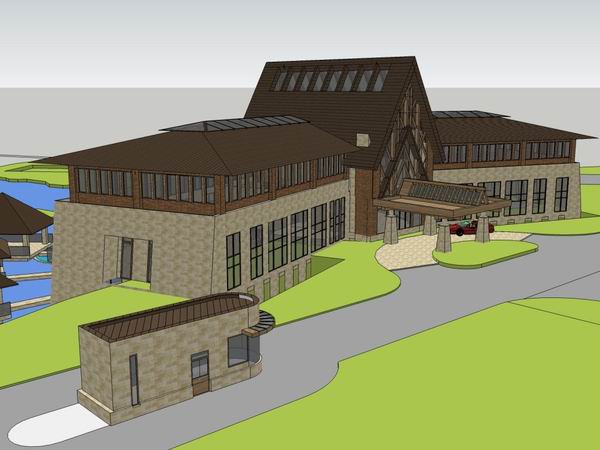 Sketchup住宅模型|多层娱乐商业会所，古典风格