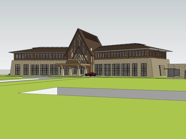 Sketchup住宅模型|多层娱乐商业会所，古典风格