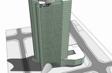 Sketchup办公模型|高层办公楼，现代风格-BIM建筑网