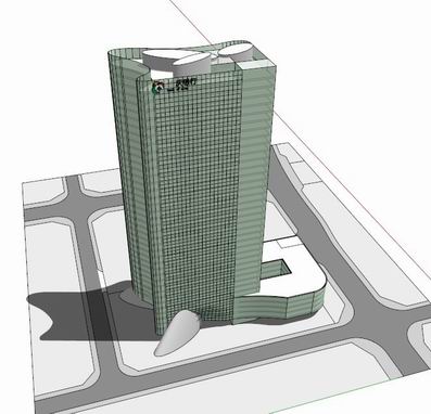 Sketchup办公模型|高层办公楼，现代风格