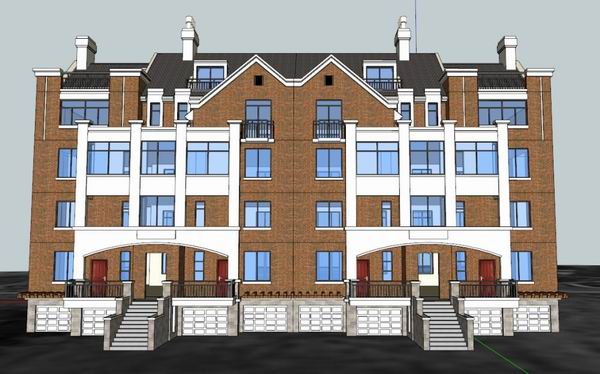 Sketchup住宅模型|多层住宅，古典风格