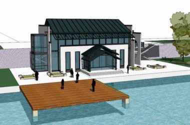 Sketchup商业模型|多层商业会所，现代中式风格-BIM建筑网