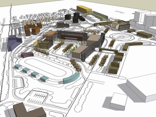 Sketchup景观模型|多层活动中心景观，现代风格