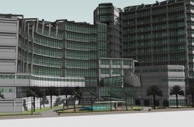 Sketchup医院模型|高层医院，医疗，现代风格-BIM建筑网