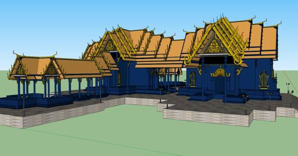 Sketchup小品模型|东南亚亭子，东南亚古典风格，小品