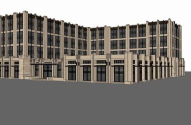 Sketchup酒店模型|多层酒店，古典风格-BIM建筑网