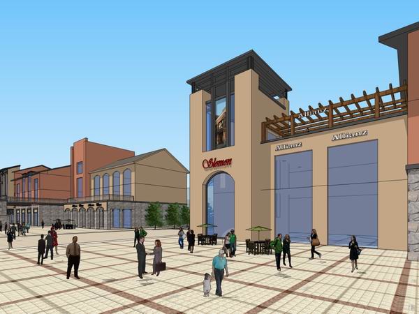 Sketchup商业模型|多层商业街，步行街，古典风格