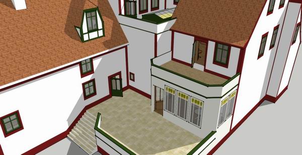 Sketchup住宅模型|多层住宅小楼，古典风格