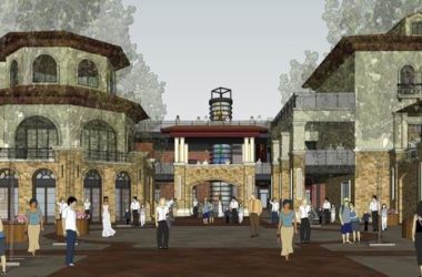 Sketchup商业模型|多层商业街，步行街，古典西班牙风格-BIM建筑网