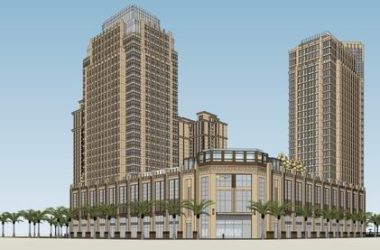 Sketchup住宅模型|高层住宅，底层商业，古典风格-BIM建筑网