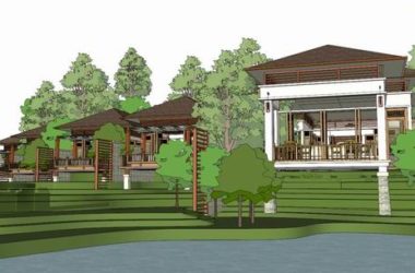 Sketchup酒店模型|多层度假村，酒店，东南亚古典风格-BIM建筑网