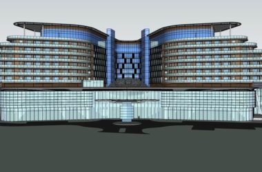 Sketchup酒店模型|高层酒店，现代风格-BIM建筑网