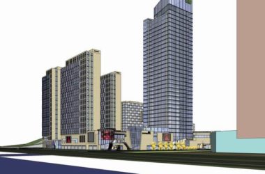 Sketchup综合体模型|多高层综合体，办公楼，住宅，底层商业，现代风格-BIM建筑网