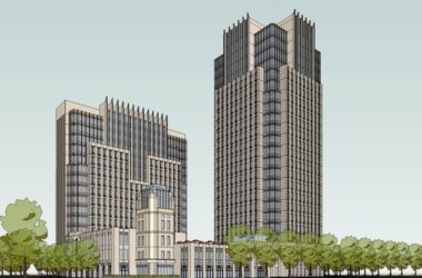 Sketchup办公模型|高层办公楼，商业，古典风格-BIM建筑网