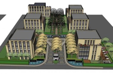 Sketchup住宅模型|多层小区入口景观设计，现代风格-BIM建筑网