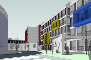 Sketchup学校模型|多层中学学校，校园教育建筑，现代风格-BIM建筑网