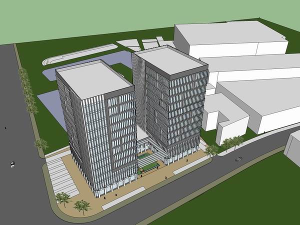 Sketchup办公模型|高层办公楼，现代风格