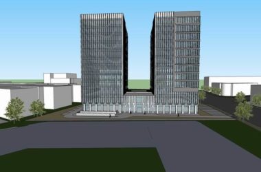 Sketchup办公模型|高层办公楼，现代风格-BIM建筑网