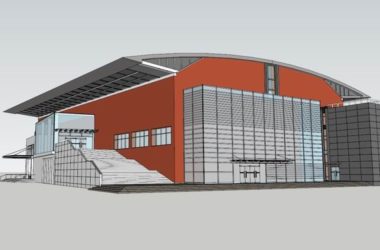 Sketchup体育馆模型|多层体育馆，现代风格-BIM建筑网