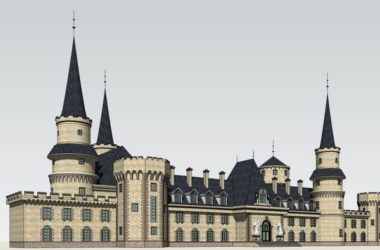 Sketchup商业模型|多层酒庄，商业，古典风格-BIM建筑网