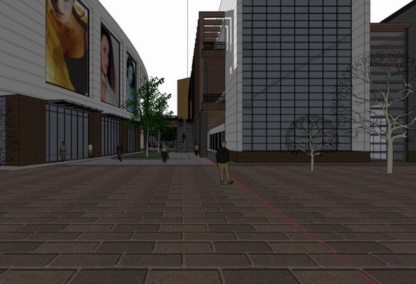 Sketchup商业模型|多层商业购物广场，现代风格